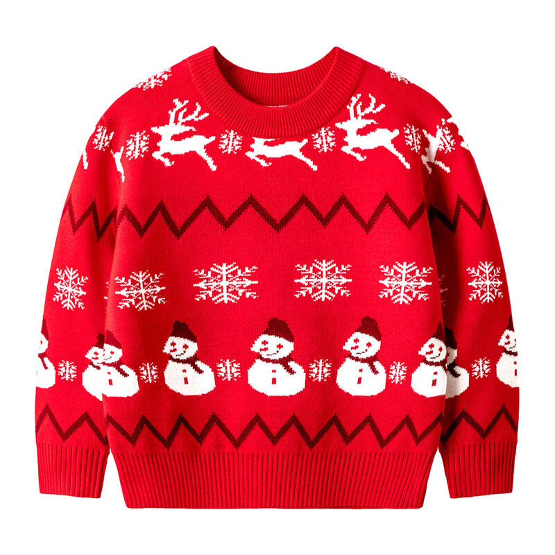 Χριστουγεννιάτικα Πουλόβερ Παιδικά Φθινόπωρο Χειμώνας Ζεστό Πουλόβερ Μωρό Κινούμενα σχέδια Πλεκτά Πουλόβερ Παιδικά Ρούχα 2-6 ετών Αγόρι Κορίτσι Χριστουγεννιάτικο πουλόβερ