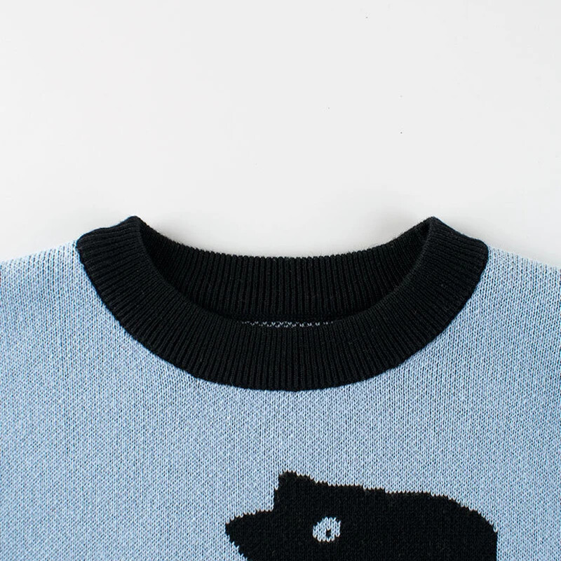 2024 Winter New Cartoon Πλεκτά Πουλόβερ Δεινοσαύρων Παιδικό πουλόβερ για αγόρια Μακρυμάνικο Ζεστό παιδικό ρούχο 2-9 ετών