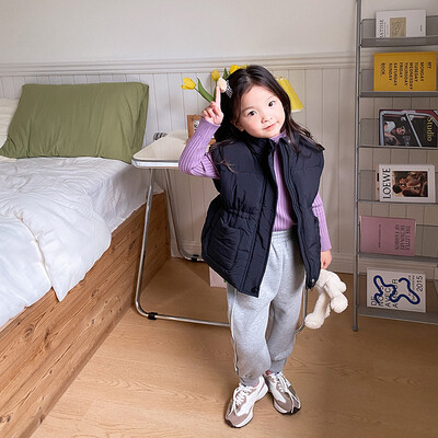 Vestă din bumbac casual coreeană pentru băieți și fete, primăvară, toamnă, iarnă, haină îngroșată impermeabilă pentru copii, super moale, confortabilă