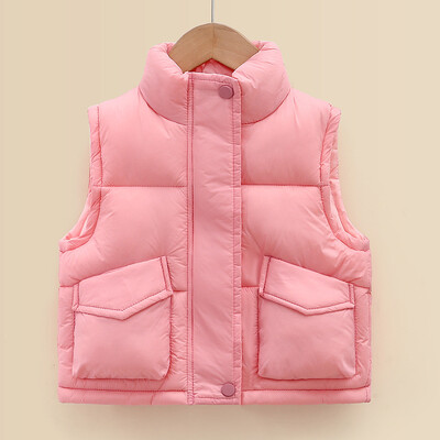Vestă din bumbac casual coreeană pentru băieți și fete, primăvară, toamnă, iarnă, haină îngroșată impermeabilă pentru copii, super moale, confortabilă