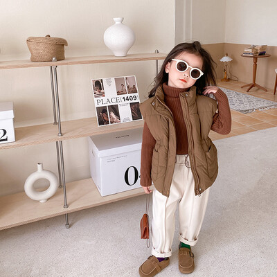 Vestă din bumbac casual coreeană pentru băieți și fete, primăvară, toamnă, iarnă, haină îngroșată impermeabilă pentru copii, super moale, confortabilă