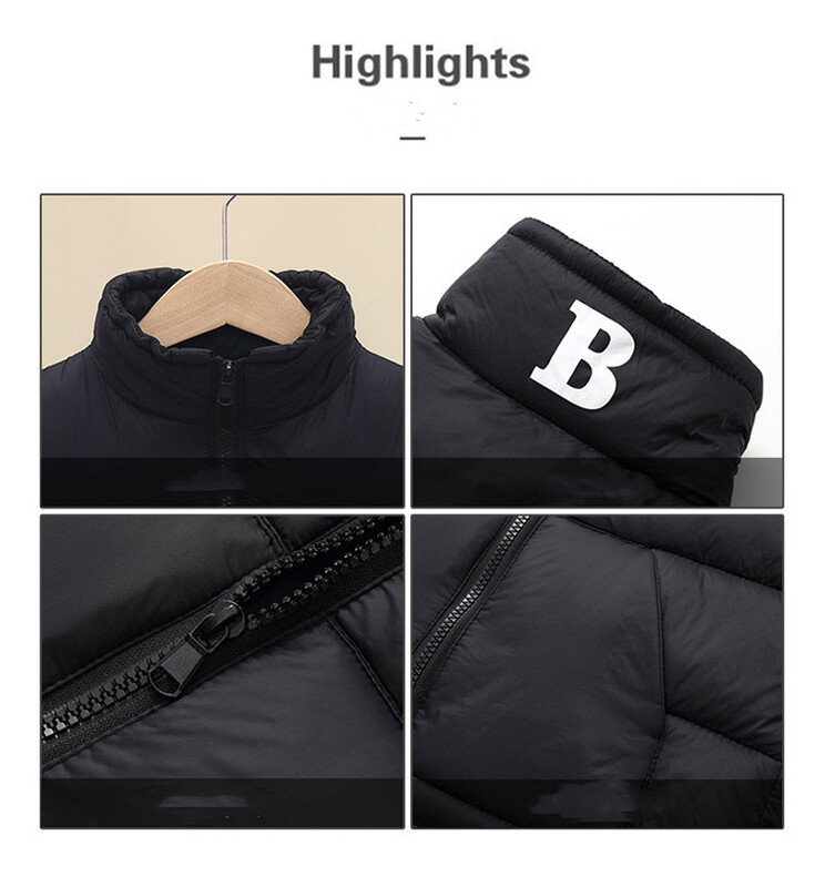 Vestă din bumbac casual coreeană pentru băieți și fete, primăvară, toamnă, iarnă, haină îngroșată impermeabilă pentru copii, super moale, confortabilă