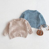 Φθινοπωρινό Νέο Παιδικό Μακρυμάνικο Πλεκτό Πουλόβερ Αγόρια Κοριτσίστικα Πλεκτά Πλεκτά Πλεκτά Μόδα Παιδικής Vintage Πουλόβερ Παιδικά Ρούχα