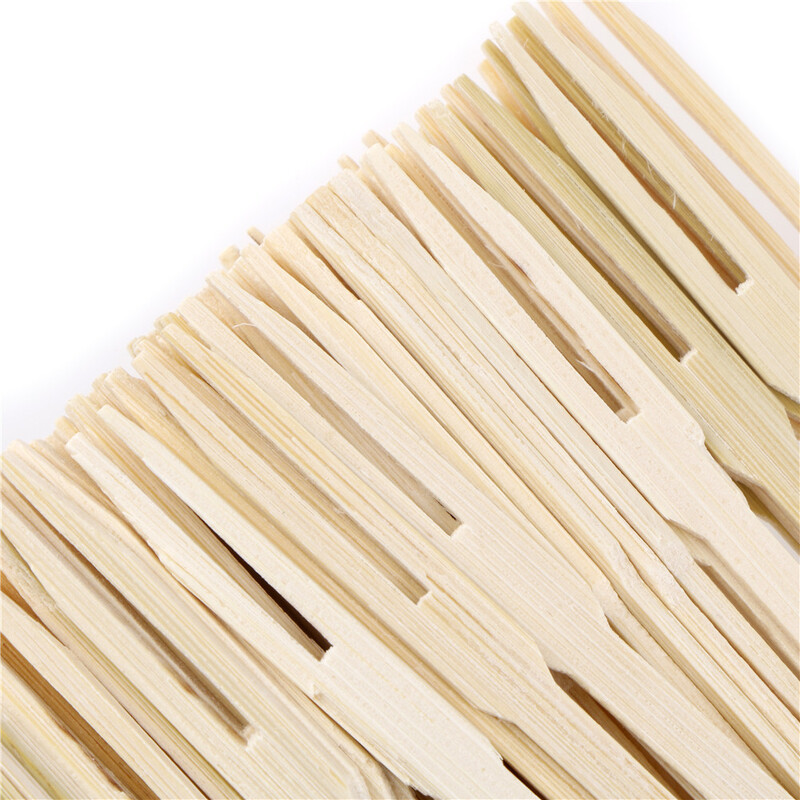 Jednokratna drvena vilica od čistog bambusa od 100 komada, set vilica za desert, koktel, set vilica za dom, kućanstvo, posuđe za jelo