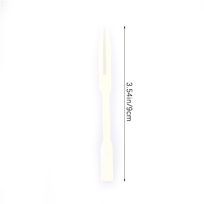 Jednokratna drvena vilica od čistog bambusa od 100 komada, set vilica za desert, koktel, set vilica za dom, kućanstvo, posuđe za jelo