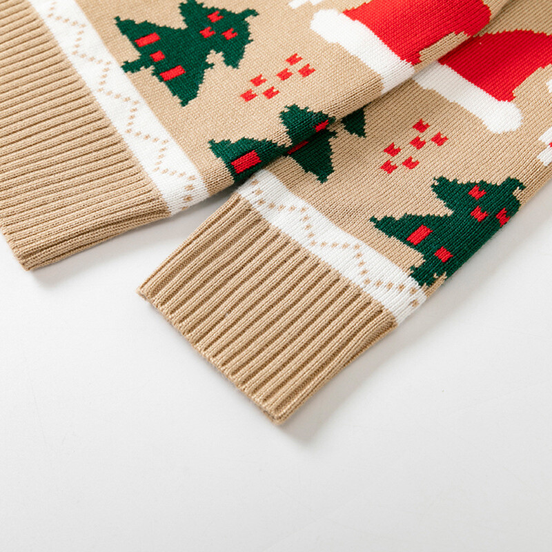 Kalėdinis megztinis su apatiniu džemperis Žiema berniukams Kalėdoms Šiltas medvilninis megztinis Vaikams Trikotažo drabužiai Rudens vaikų spaudiniai 2-6 metų mezginiai