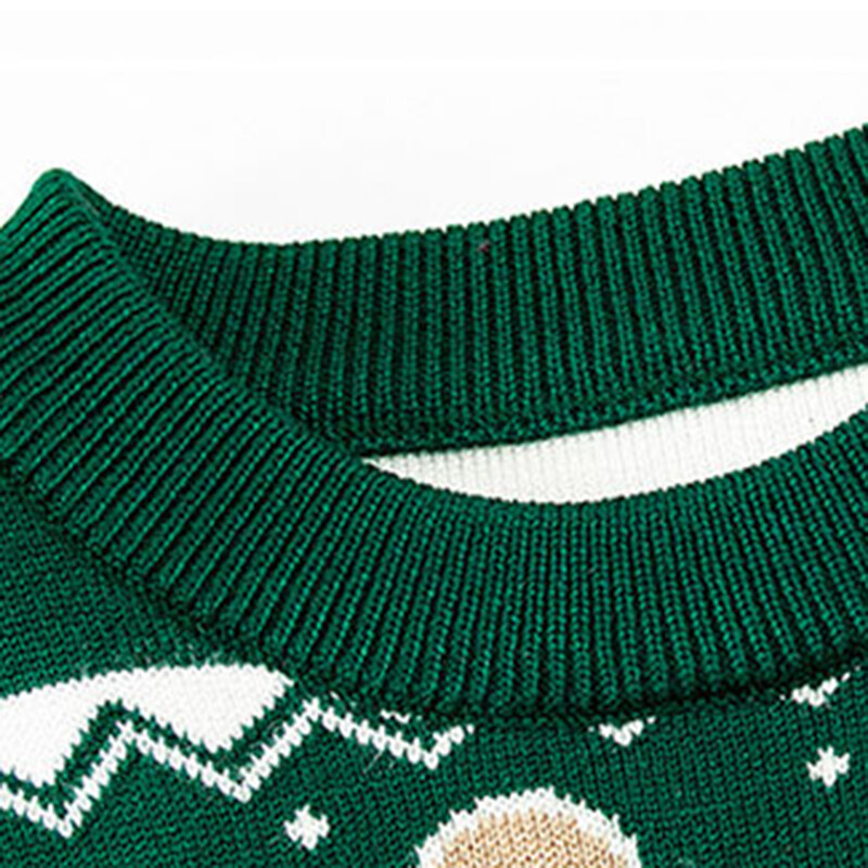 2024 m. žiemos vaikų kalėdinis animacinis megztinis berniukų mergaičių mielas apatinis megztinis megztinis šiltas snaigėmis margintas megztinis