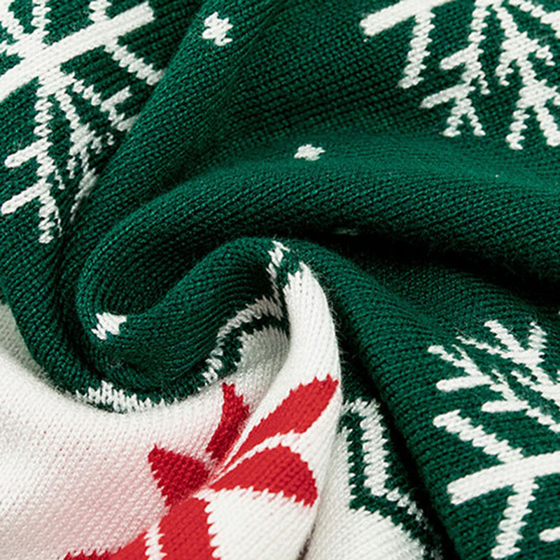 2024 m. žiemos vaikų kalėdinis animacinis megztinis berniukų mergaičių mielas apatinis megztinis megztinis šiltas snaigėmis margintas megztinis