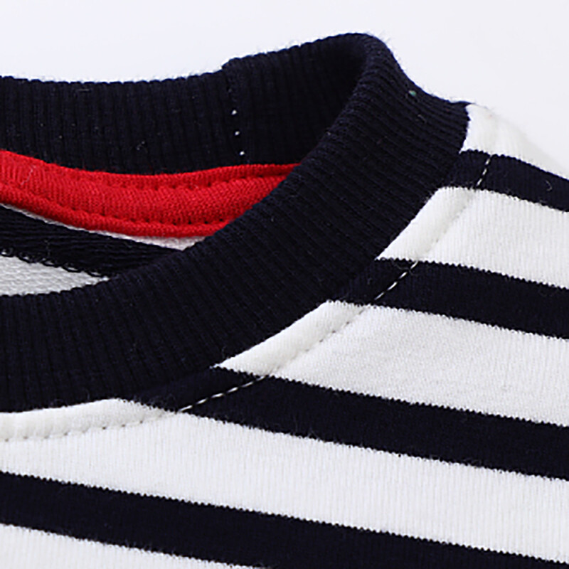 Little Manen Pavasaris Ruduo Vaikiški Drabužiai Kūdikiams Berniukai Animaciniai filmukai Siuvinėti Automobiliniai Megztiniai Medvilniniai Dryžuoti Vaikiški Viršutiniai Berniukams Viršutiniai su gobtuvu