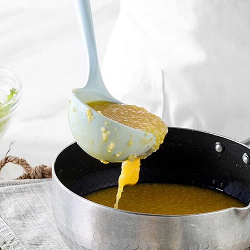 1 buc. silicon albastru rezistent la caldura, maner din lemn, ustensile de bucatarie, lingura de supa, spatula, perie, racleta, instrument de gatit, lopata antiaderenta.