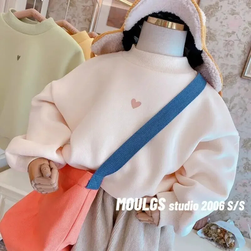 Bērnu džemperis rudens un ziemas silts flīsa bērnu apģērbs meiteņu tops mazuļu zēniem biezs džemperis