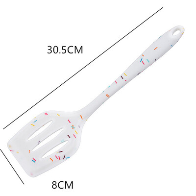 Creative Color Dot σιλικόνης Μαγειρικά σκεύη Σούπα με μακρύ χερούλι Τρυπητό Σπάτουλα Τηγανίσματος Αυγοδάρτης Οικιακά Εργαλεία Μαγειρικής ψησίματος