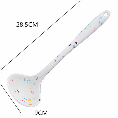 Creative Color Dot σιλικόνης Μαγειρικά σκεύη Σούπα με μακρύ χερούλι Τρυπητό Σπάτουλα Τηγανίσματος Αυγοδάρτης Οικιακά Εργαλεία Μαγειρικής ψησίματος