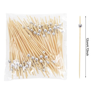 100 τεμ. Μιας χρήσης οδοντογλυφίδες τροφίμων από μπαμπού με φρούτα και χαριτωμένα αρκουδάκια για μπουφέ κέικ κοκτέιλ πιρούνι φρούτων για ντεκόρ για πάρτι στη Χαβάη