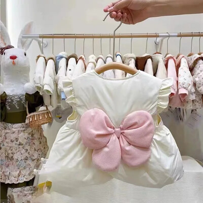 MILANCEL 2-6Y Nauja rudens vaikiška liemenė mergaičių miela, didele gėle, stora liemenė vaikams, laisvi viršutiniai drabužiai su iškirpte