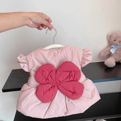 MILANCEL 2-6Y Nauja rudens vaikiška liemenė mergaičių miela, didele gėle, stora liemenė vaikams, laisvi viršutiniai drabužiai su iškirpte