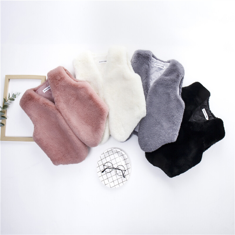 2022 téli lányok divat műszőrme mellény Bay Kids meleg mellény