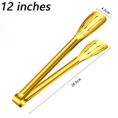 7/9/12 tollised köögitangid 304 roostevabast terasest grilltangid grillimiseks libisemiskindlad salatitangid, klambrid, tangid, köögitarvikud