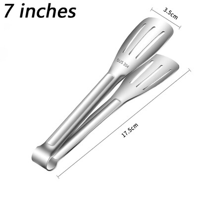 7/9/12 tollised köögitangid 304 roostevabast terasest grilltangid grillimiseks libisemiskindlad salatitangid, klambrid, tangid, köögitarvikud