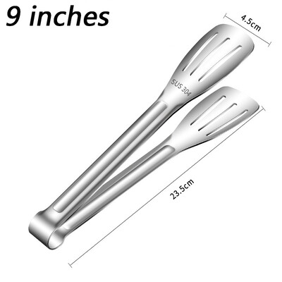 7/9/12 tollised köögitangid 304 roostevabast terasest grilltangid grillimiseks libisemiskindlad salatitangid, klambrid, tangid, köögitarvikud