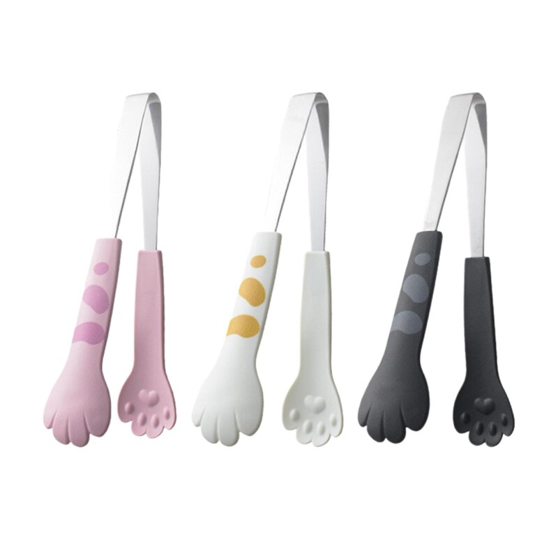 Katės letenos formos žnyplės BBQ kepimo žnyplės, skirtos BBQ batonams kepti ant grotelių saldumynams cukrui