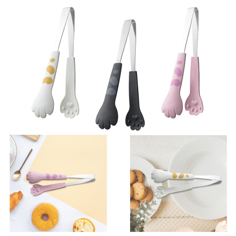 Katės letenos formos žnyplės BBQ kepimo žnyplės, skirtos BBQ batonams kepti ant grotelių saldumynams cukrui