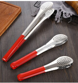 Nerūdijančio plieno sidabrinės maisto žnyplės kepsnių salotų savitarnos spaustukai Nelipni duonos pyrago spaustukai Virtuvės gaminimo priedai