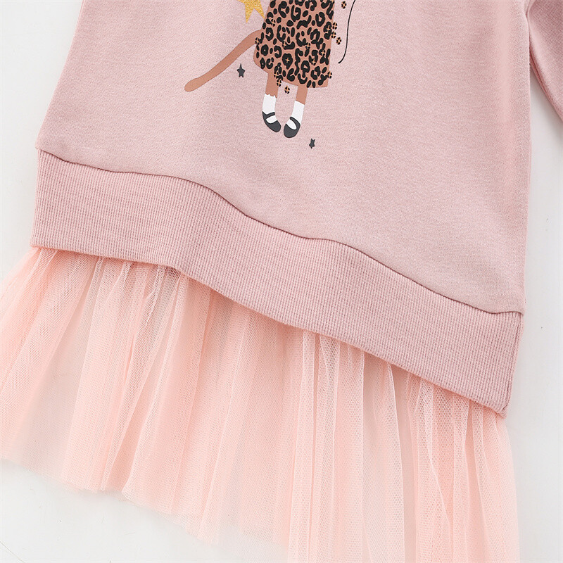 Jumping Meters Új érkezés 2-7T lányoknak babaruhák divatos eladó lányoknak pulóverek tipegő jelmez hálós kapucnis ingek