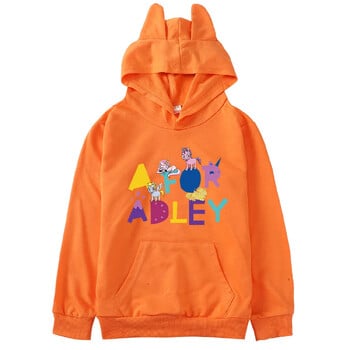 A for Adley Hoodie Kids Μπουφάν με κουκούλα HipHop πουλόβερ για μωρά αγόρια Harajuku Φούτερ για νήπια για κορίτσια