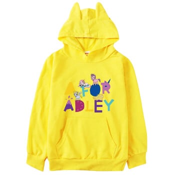 A for Adley Hoodie Kids Μπουφάν με κουκούλα HipHop πουλόβερ για μωρά αγόρια Harajuku Φούτερ για νήπια για κορίτσια