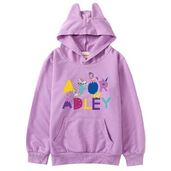 A for Adley Hoodie Kids Μπουφάν με κουκούλα HipHop πουλόβερ για μωρά αγόρια Harajuku Φούτερ για νήπια για κορίτσια