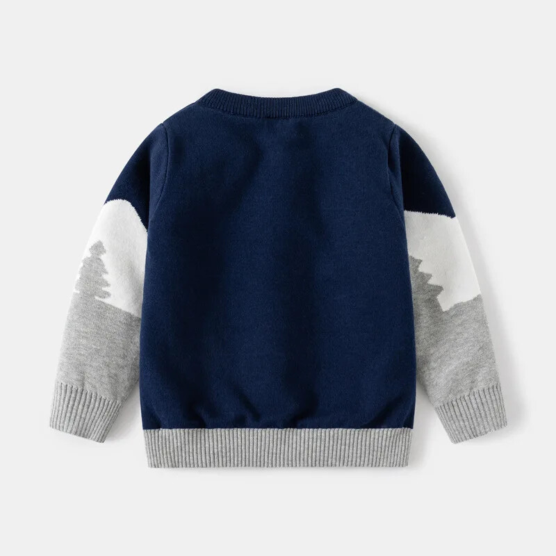 2-8T mažylio megztinis berniukui žieminiai drabužiai šilti stori megztiniai ilgomis rankovėmis trikotažas Mielas laisvas apranga