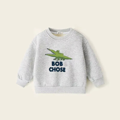 Χειμερινά Παιδικά Φούτερ Plus Velvet Παιδική Πουλόβερ 2024 Ζεστά μπλουζάκια για αγόρια Γελοιογραφία Fleece Φούτερ για μωρά Εξωτερικά ρούχα