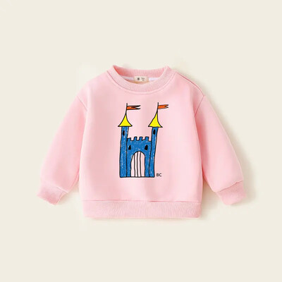 Χειμερινά Παιδικά Φούτερ Plus Velvet Παιδική Πουλόβερ 2024 Ζεστά μπλουζάκια για αγόρια Γελοιογραφία Fleece Φούτερ για μωρά Εξωτερικά ρούχα