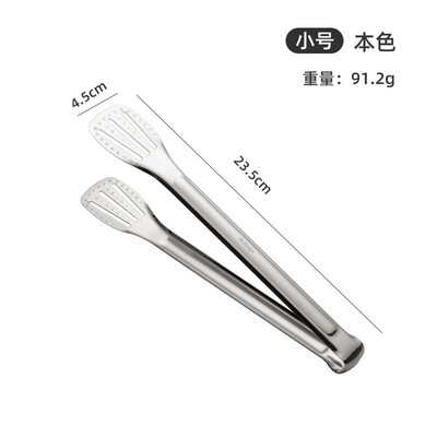 Nerūdijančio plieno kepimo žnyplė žalia auksinė rankena Nelipnios salotos jautienos maistas Grilio spaustukai Virtuvės gaminimo reikmenys neslystantys jautienos spaustukai