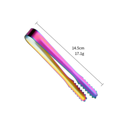 2/4 vnt ledo mini žnyplės auksinės nerūdijančio plieno cukraus gnybtas ledo kubo žnyplės baras Virtuvės priedai Metalinis kepsninės maisto patiekimo segtukas 14,5 cm