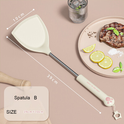 Φτυάρι σιλικόνης ποιότητας τροφίμων Φτυάρι οικιακής σούπας Κουτάλι μαγειρικής αντικολλητικής σπάτουλας Εργαλείο σιλικόνης συμπαγής περιστροφέας