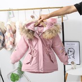Girls Pie To Overcome Winter Cotton Jacket 2023 Νέα Κορεάτικη Έκδοση Παιδικά Ρούχα Plus Velvet χοντρά παιδικά παλτό -20 μοίρες