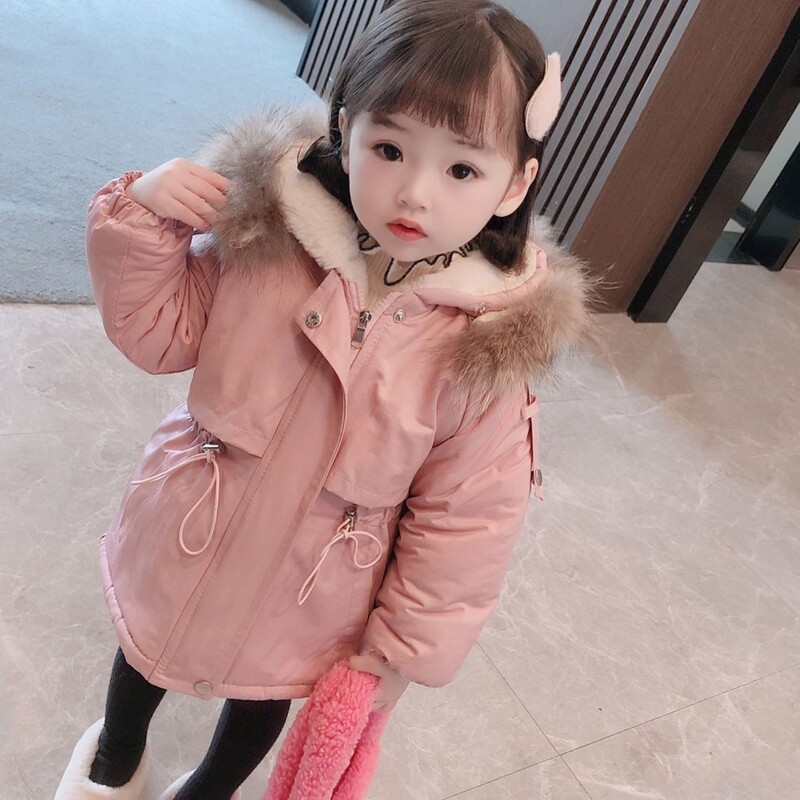 Girls Pie To Overcome Winter Cotton Jacket 2023 Νέα Κορεάτικη Έκδοση Παιδικά Ρούχα Plus Velvet χοντρά παιδικά παλτό -20 μοίρες