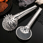 Nerūdijančio plieno kepsninės gnybtas Maisto kepimo žnyplės Daugiafunkcis aliejuje kepamas skimeris savitarnos užkandžiams Virtuvės konditerijos įrankiai