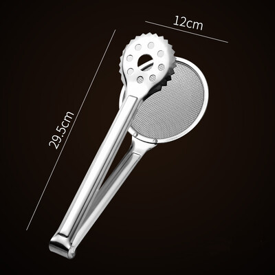 Nerūdijančio plieno kepsninės gnybtas Maisto kepimo žnyplės Daugiafunkcis aliejuje kepamas skimeris savitarnos užkandžiams Virtuvės konditerijos įrankiai