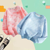 Baby Fashion 2024 Κορίτσια Αγόρια Φούτερ Ρούχα Βαφή Εκτύπωση Φθινόπωρο Χειμώνας Casual μακρυμάνικο παιδικό μπλουζάκι εφηβικής ηλικίας 6 8 10 Y