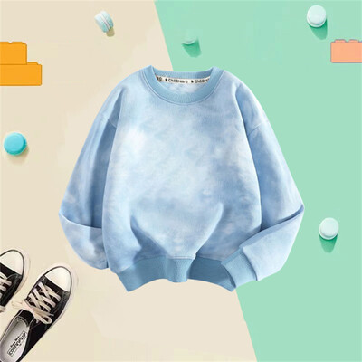 Baby Fashion 2024 Κορίτσια Αγόρια Φούτερ Ρούχα Βαφή Εκτύπωση Φθινόπωρο Χειμώνας Casual μακρυμάνικο παιδικό μπλουζάκι εφηβικής ηλικίας 6 8 10 Y