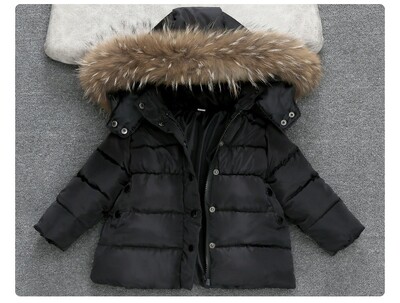 0-8 χρονών Παιδιά Κοριτσίστικα Μπουφάν με γούνα με κουκούλα βαμβακερά Παιδικά κορίτσια Χοντρό παλτό με επένδυση Ζεστό φθινόπωρο Χειμώνας για αγόρια ρούχα χιονιού