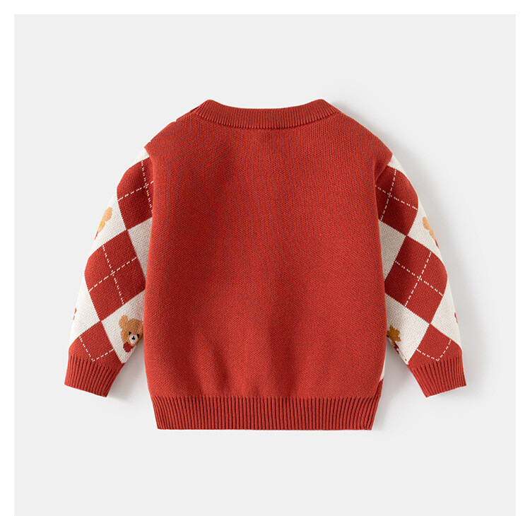 2024 Toamnă Iarnă Copii Băieți Pulover Urs din desene animate cu mânecă lungă Copii Băieți Pulover 1-6 ani Copii mici Bebeluși Băieți Pulover tricotat