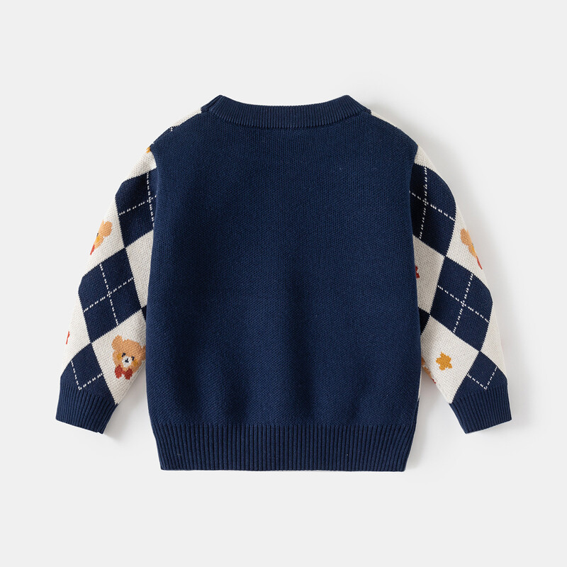 2024 Toamnă Iarnă Copii Băieți Pulover Urs din desene animate cu mânecă lungă Copii Băieți Pulover 1-6 ani Copii mici Bebeluși Băieți Pulover tricotat