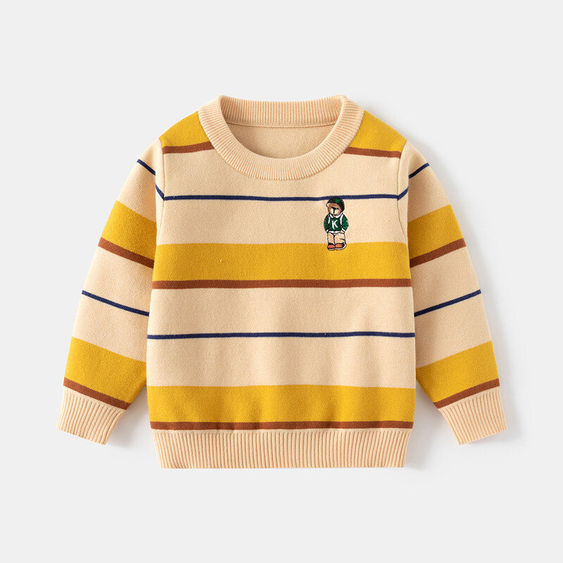 Φθινοπωρινό Χειμωνιάτικο Παιδικό Πουλόβερ για Αγόρια Μακρυμάνικο Ρίγες Παιδικά Αγόρια Πλεκτό Πουλόβερ 1-6 ετών Μικρό Βρέφος Αγόρια