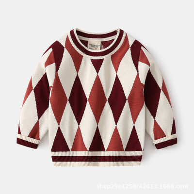 Toamnă Iarnă Copii Pulover Pentru Băieți Mâneci Lungi Decolteu O Copii Băieți Pulover tricotat 1-6 Ani Copii mici Bebeluși Băieți Pulover