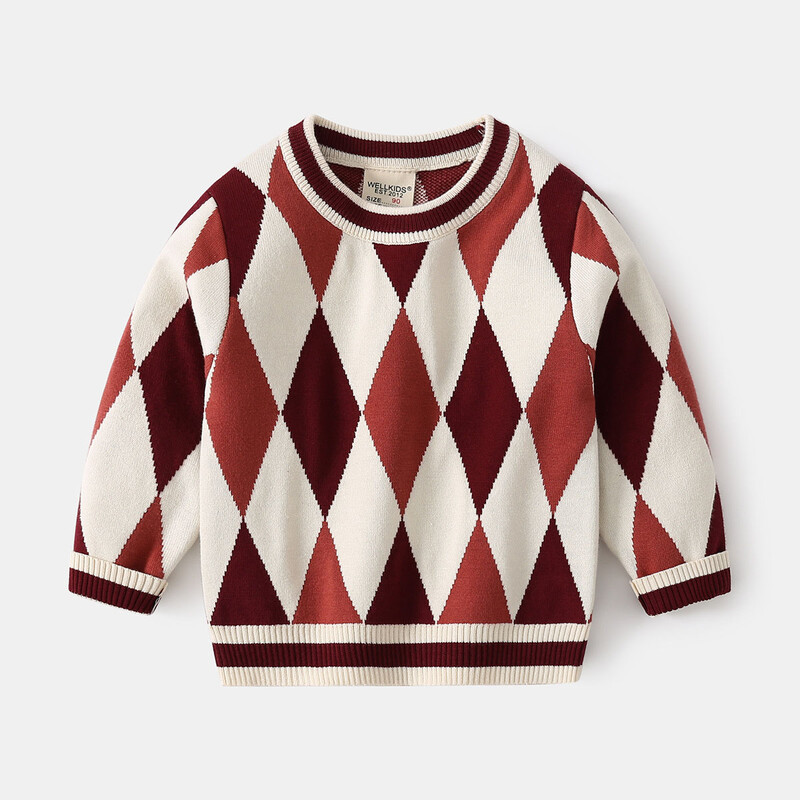 Toamnă Iarnă Copii Pulover Pentru Băieți Mâneci Lungi Decolteu O Copii Băieți Pulover tricotat 1-6 Ani Copii mici Bebeluși Băieți Pulover