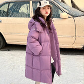 Pamučna jakna za djevojčice Zima 2024. Nova dječja zimska odjeća na otvorenom Pamučna jakna Dugačka debela pamučna jakna za djecu